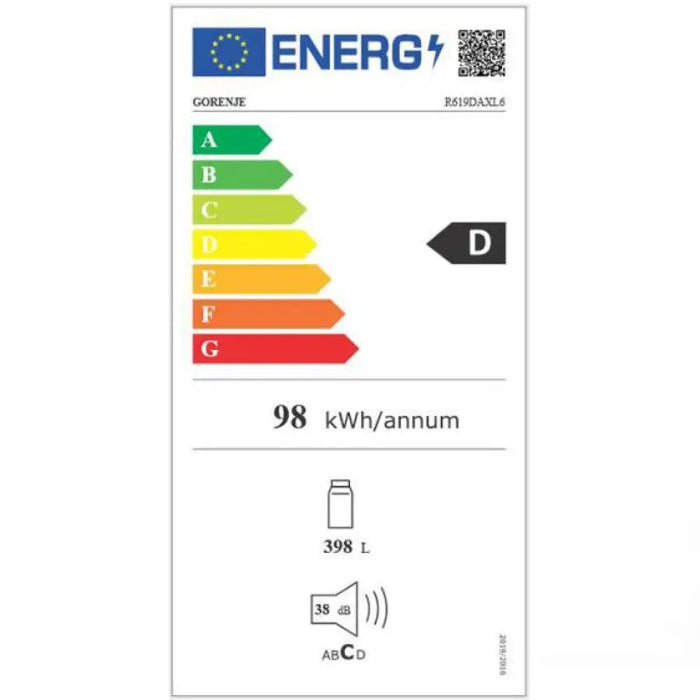 Хладилник GORENJE R619DAXL6 398 л AdaptTech 185 см Сив