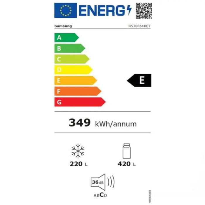 Хладилник с фризер SAMSUNG Side-by-Side RS70F64KETEO 640 л