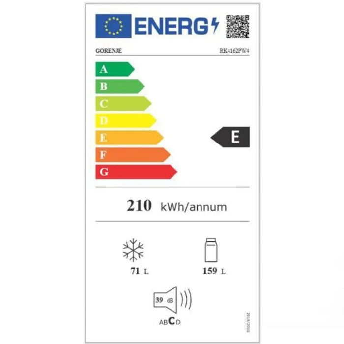 Хладилник с фризер GORENJE RK4162PW4 230 л 161.3 см