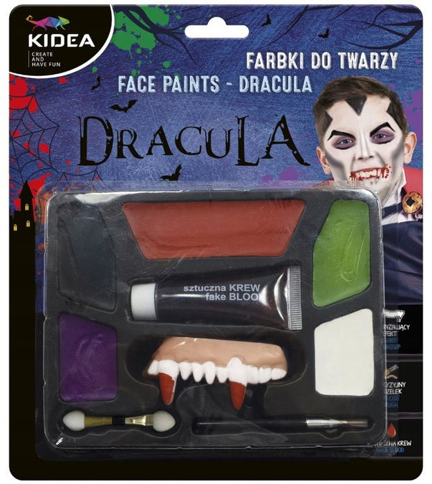 Комплект боички за лице и аксесоари Kidea - Dracula, 6 цвята