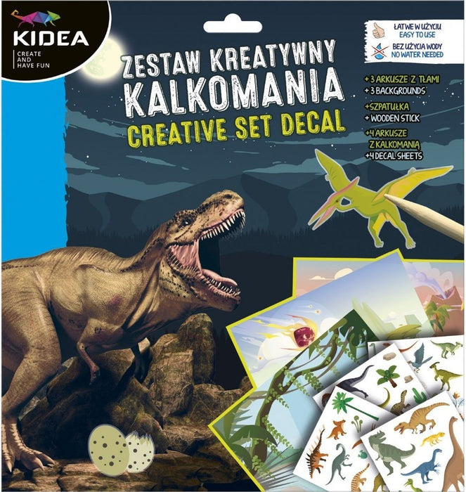 Творчески комплект с ваденки Kidea - Динозаври