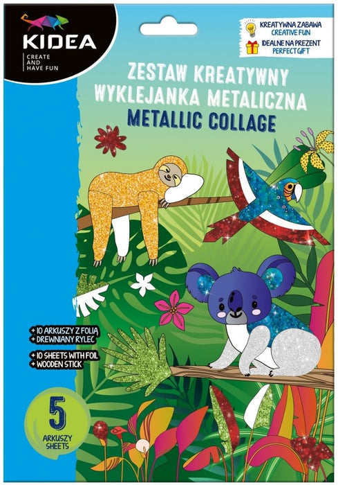 Креативен комплект Kidea - Animals, блестящи стикери
