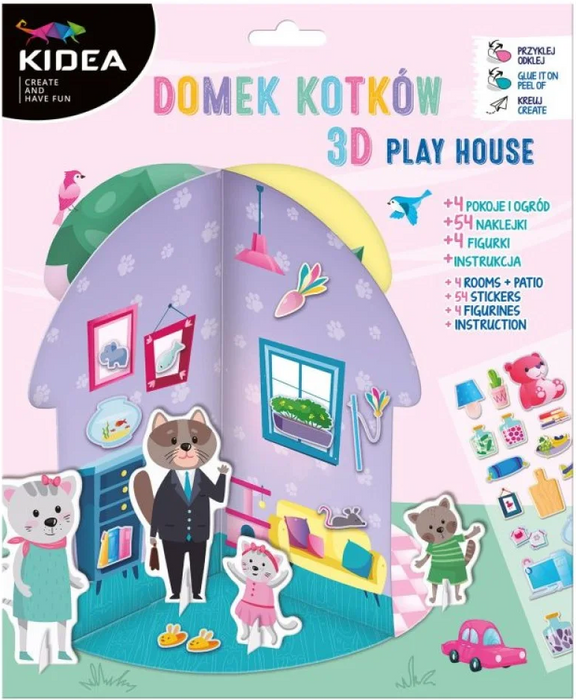 Направи си 3D къща Kidea - Котенца