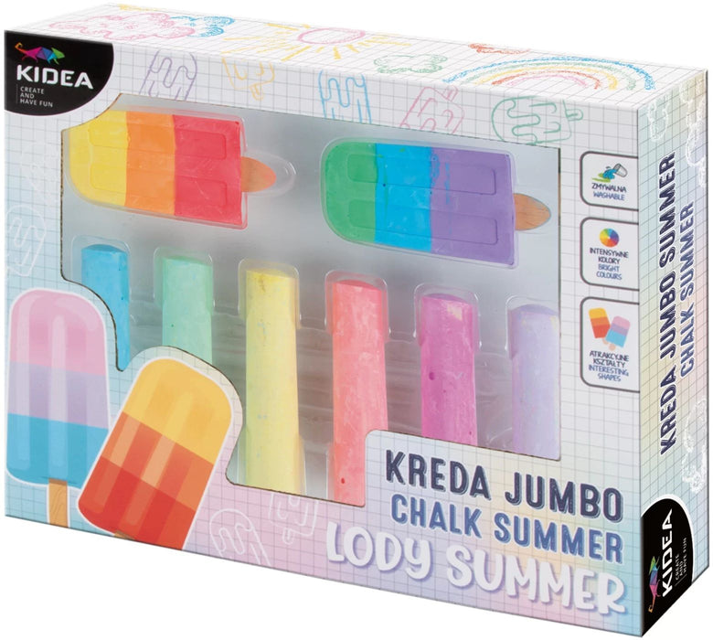 Цветни тебешири Kidea - Jumbo, лято