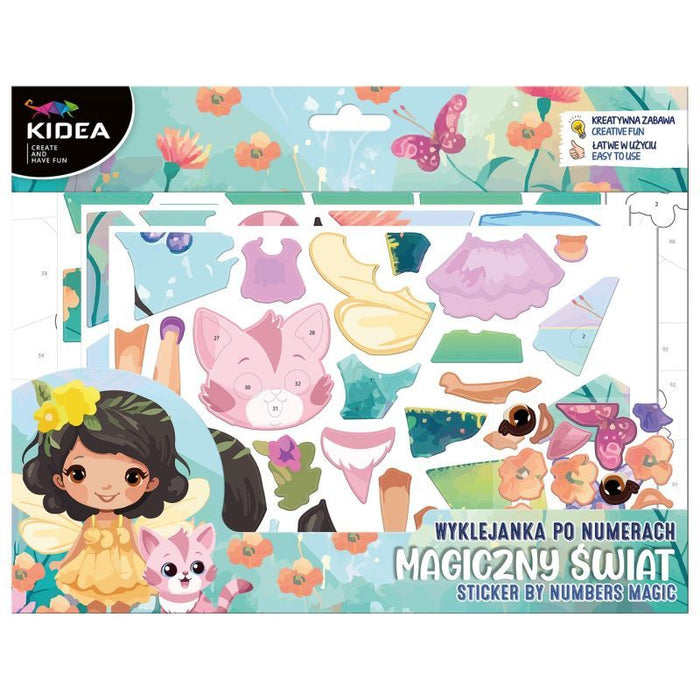 Игра със стикери по номера Kidea - Еднорог