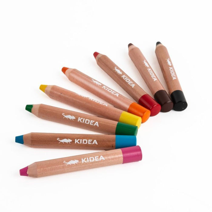 Цветни моливи с острилка Kidea - Super Jumbo
