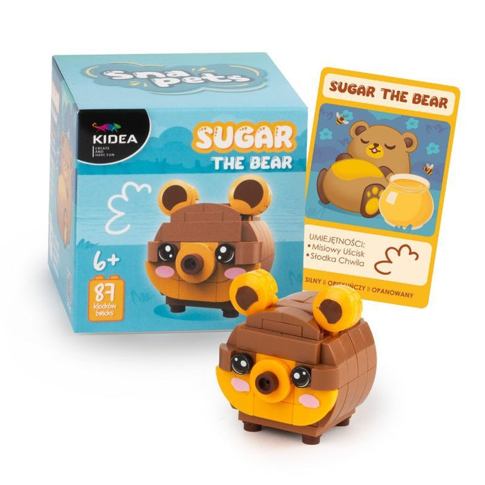 Фигурка за сглобяване Kidea Snapets - Мечето Шугар