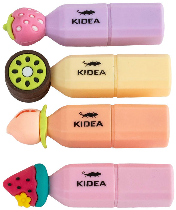 Комплект текстмаркери Kidea - Fruit, 4 броя