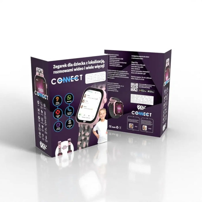 KiDiZ Connect розов смарт часовник за деца