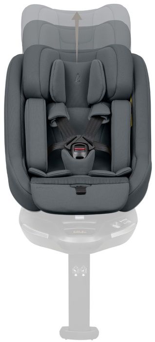 Стол за кола KikkaBoo Platinum - i-Class Plus, i-Size, 40-105 cm, Graphite