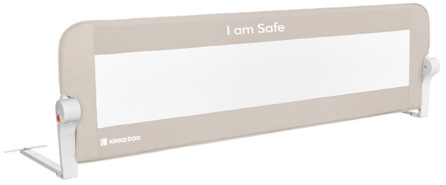 Предпазна преграда за легло KikkaBoo - I am safe, 150 cm, Beige