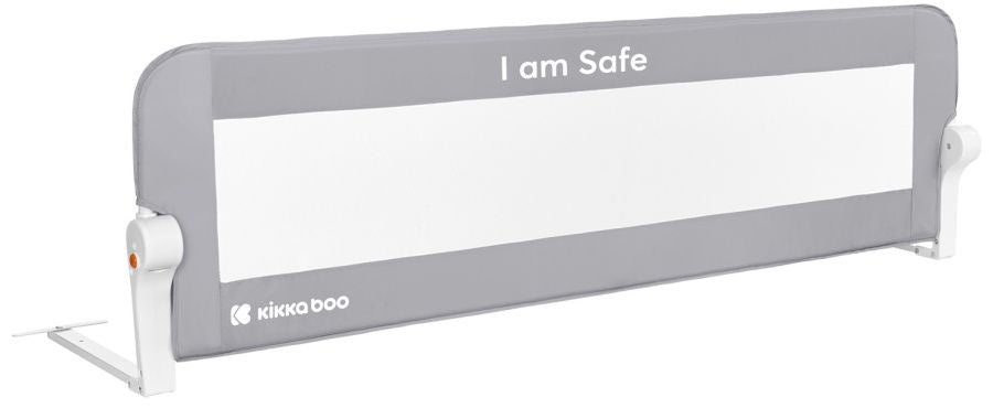 Предпазна преграда за легло KikkaBoo - I am safe, 150 cm, Grey