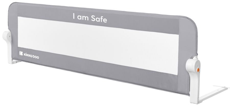 Предпазна преграда за легло KikkaBoo - I am safe, 150 cm, Grey