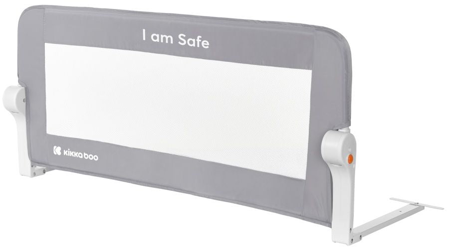 Предпазна преграда за легло KikkaBoo - I am safe, 102 cm, Grey