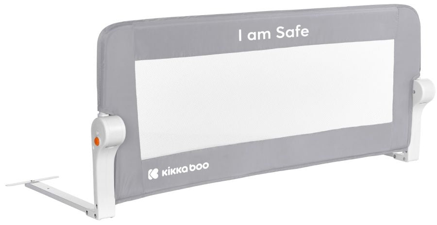 Предпазна преграда за легло KikkaBoo - I am safe, 102 cm, Grey
