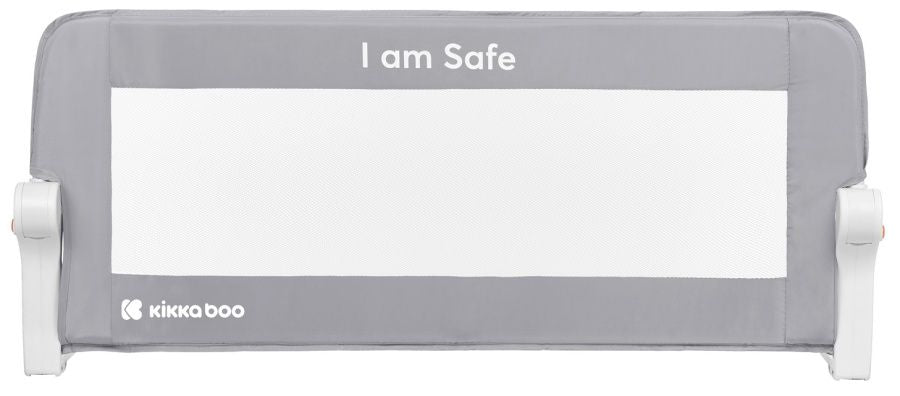 Предпазна преграда за легло KikkaBoo - I am safe, 102 cm, Grey