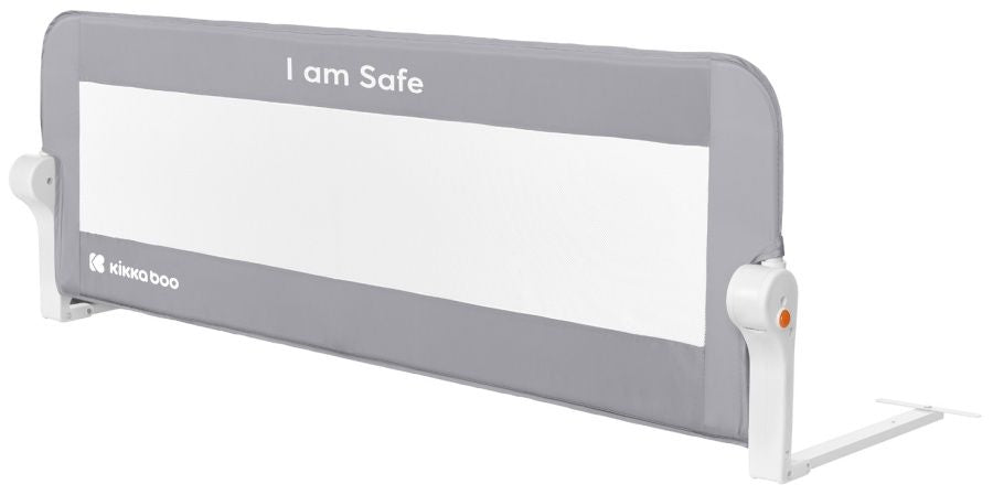 Предпазна преграда за легло KikkaBoo - I am safe, 120 cm, сива