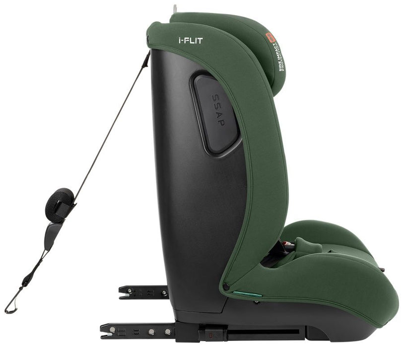 Стол за кола KikkaBoo - i-Flit, IsoFix, i-Size, 76-150 cm, Army Green
