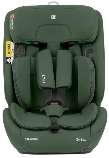 Стол за кола KikkaBoo - i-Flit, IsoFix, i-Size, 76-150 cm, Army Green