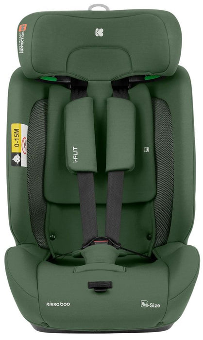 Стол за кола KikkaBoo - i-Flit, IsoFix, i-Size, 76-150 cm, Army Green