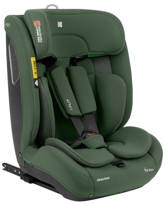 Стол за кола KikkaBoo - i-Flit, IsoFix, i-Size, 76-150 cm, Army Green