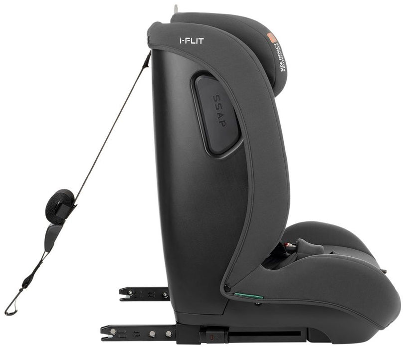 Стол за кола KikkaBoo - i-Flit, IsoFix, i-Size, 76-150 cm, Dark Grey
