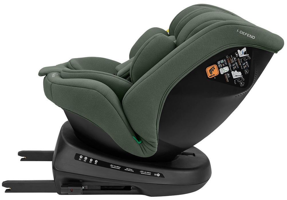 Стол за кола KikkaBoo - i-Defend, 360°, i-Size, IsoFix, 40-150 cm, Army Green