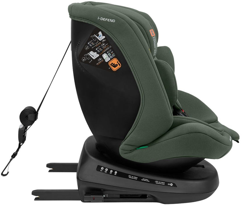 Стол за кола KikkaBoo - i-Defend, 360°, i-Size, IsoFix, 40-150 cm, Army Green
