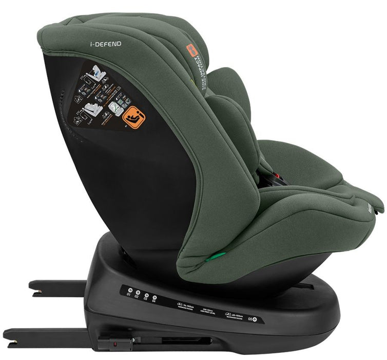 Стол за кола KikkaBoo - i-Defend, 360°, i-Size, IsoFix, 40-150 cm, Army Green