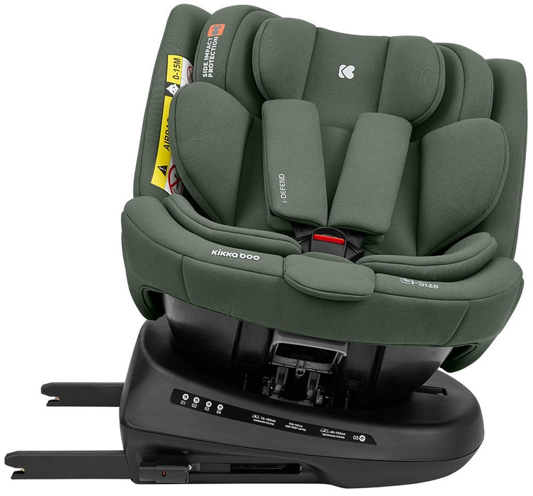 Стол за кола KikkaBoo - i-Defend, 360°, i-Size, IsoFix, 40-150 cm, Army Green