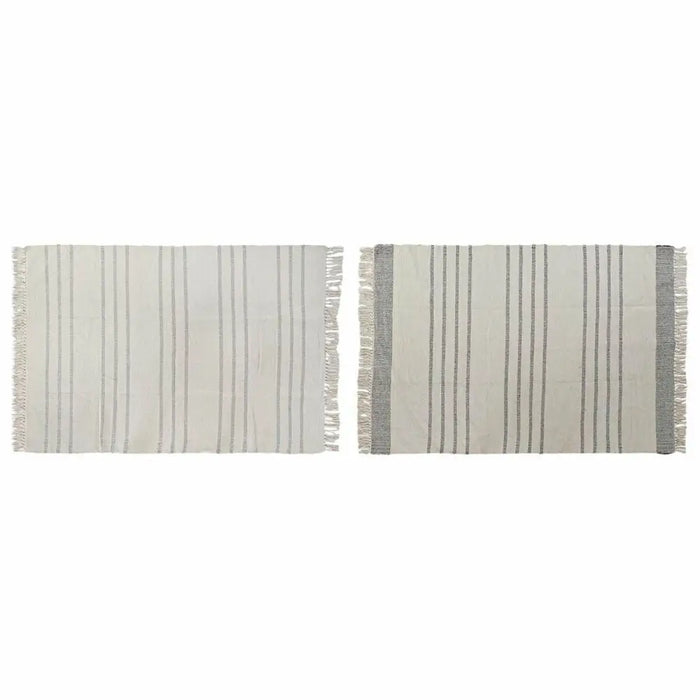 Килим DKD Home Decor 120 x 180 x 0,75 cm Сив полиестер Бял
