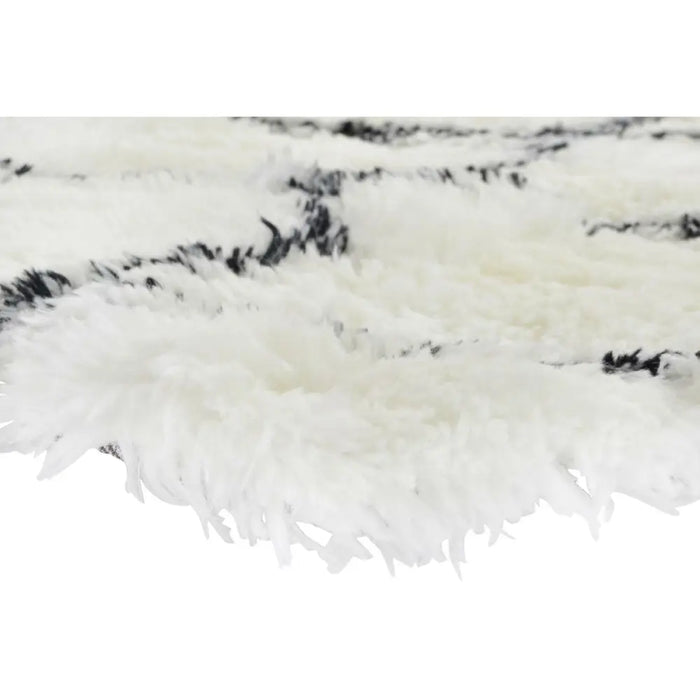 Килим DKD Home Decor 120 x 180 x 5 cm полиестер Бял Ромб