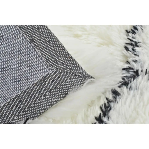 Килим DKD Home Decor 120 x 180 x 5 cm полиестер Бял Ромб