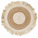 Килим DKD Home Decor 140 x 140 x 1 cm Естествен Бежов Кафяв
