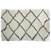 Килим DKD Home Decor 160 x 230 x 5 cm полиестер Бял Ромб