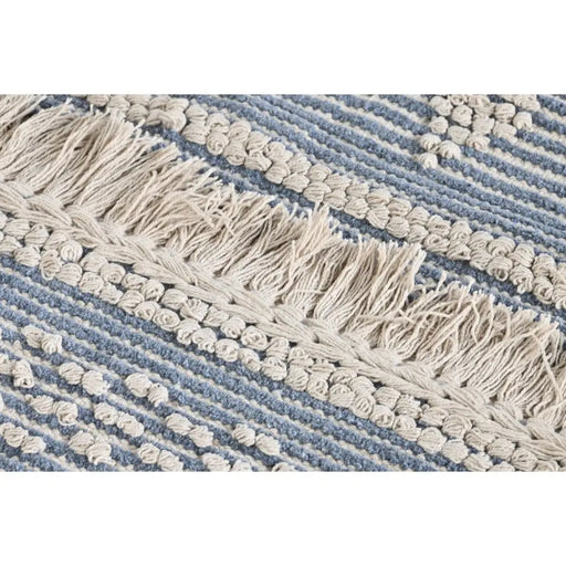 Килим DKD Home Decor 180 x 120 x 2 cm Син Памук Бял Boho