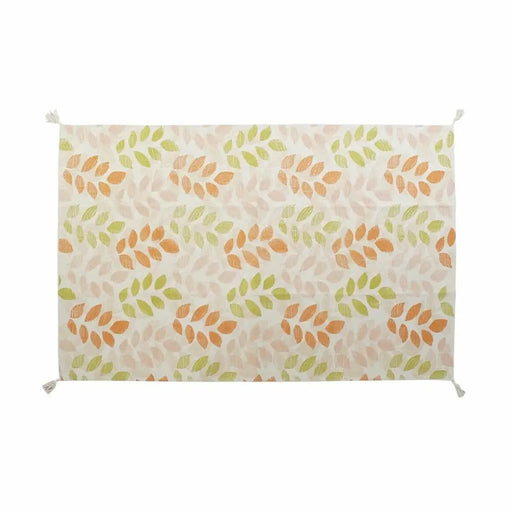 Килим DKD Home Decor Бежов Многоцветен Лист на растение