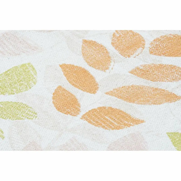 Килим DKD Home Decor Бежов Многоцветен Лист на растение