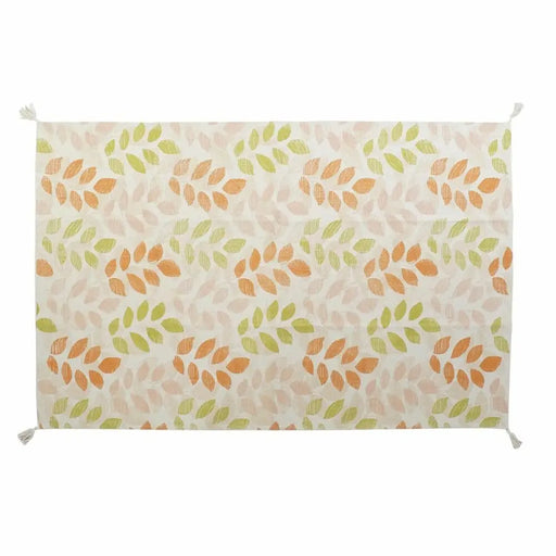 Килим DKD Home Decor Бежов Многоцветен Лист на растение