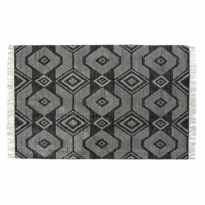 Килим DKD Home Decor Бял Черен Памук (160 x 230 x 1 cm)