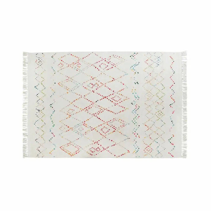 Килим DKD Home Decor Бял Многоцветен (120 x 180 x 0,7 cm)