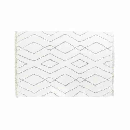 Килим DKD Home Decor Бял Сив Ромб Scandi Ø 9,4 cm 120 x 180