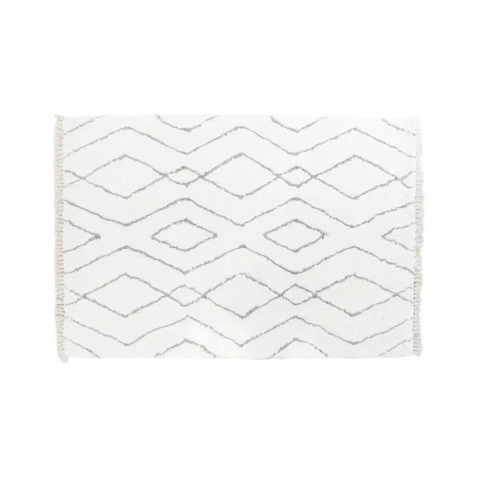 Килим DKD Home Decor Бял Сив Ромб Scandi Ø 9,4 cm 120 x 180