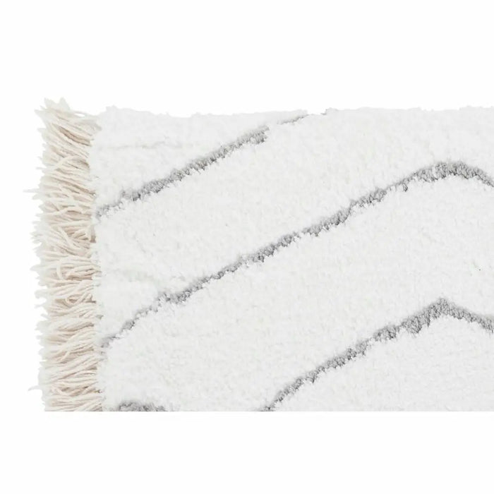 Килим DKD Home Decor Бял Сив Ромб Scandi Ø 9,4 cm 120 x 180