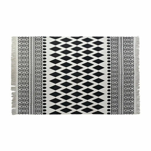 Килим DKD Home Decor Черен Бял (120 x 180 x 0,7 cm)