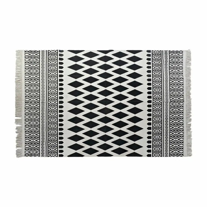 Килим DKD Home Decor Черен Бял (120 x 180 x 0,7 cm)