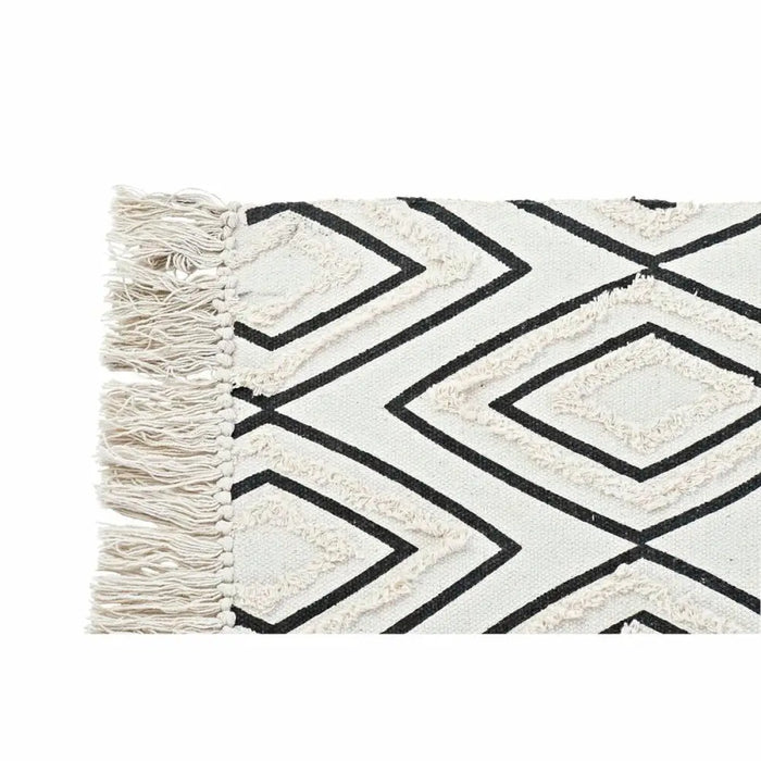 Килим DKD Home Decor Черен Бял (120 x 190 x 0,7 cm)