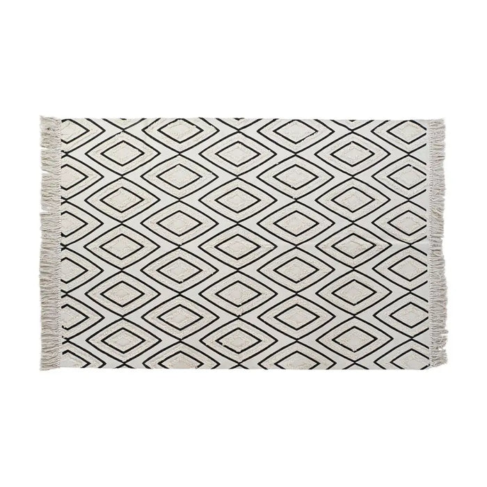 Килим DKD Home Decor Черен Бял (120 x 190 x 0,7 cm)