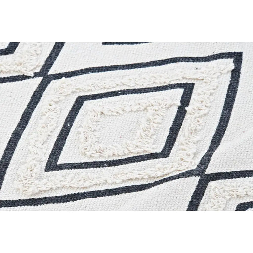 Килим DKD Home Decor Черен Бял (120 x 190 x 0,7 cm)