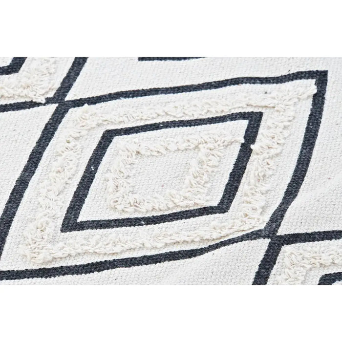 Килим DKD Home Decor Черен Бял (120 x 190 x 0,7 cm)